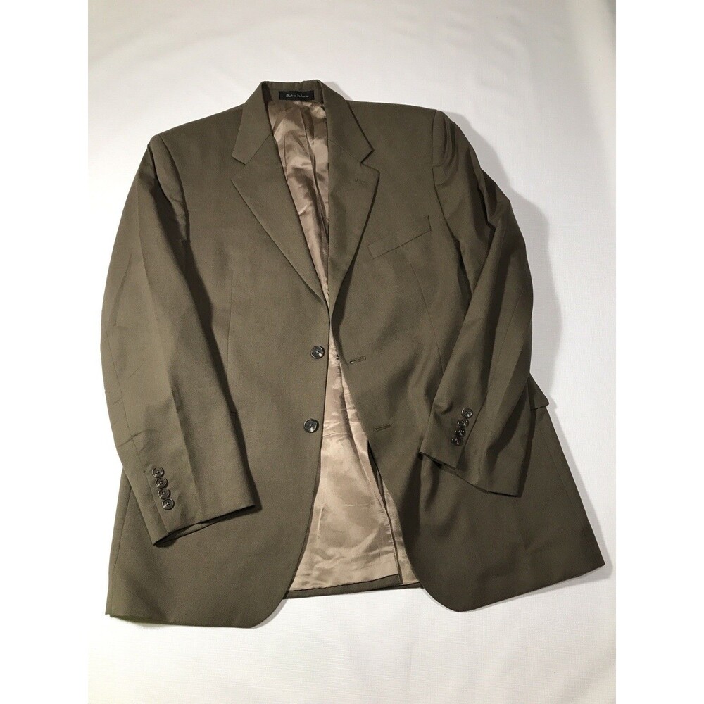 Vintage Chaps Ralph Lauren Mens Blazer Brown Button Closure Size 42L Virgin Wool